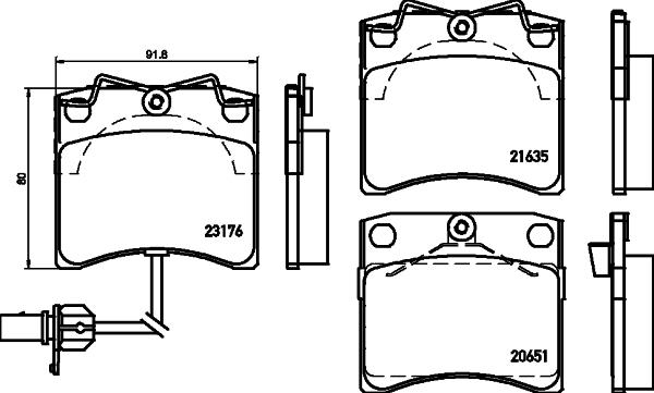 Pagid T5129 - Комплект спирачно феродо, дискови спирачки vvparts.bg