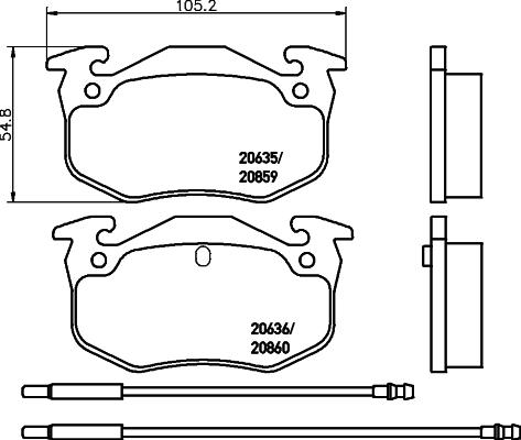 Pagid T6028 - Комплект спирачно феродо, дискови спирачки vvparts.bg