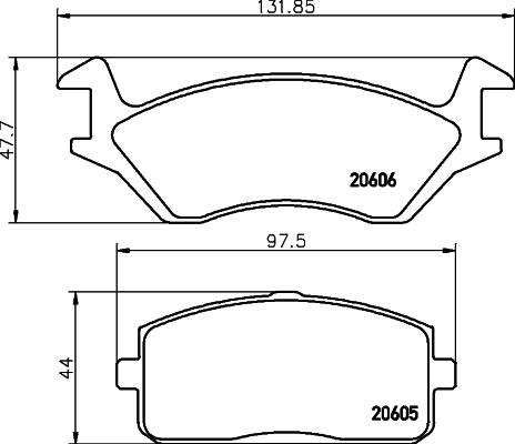 Pagid T0833 - Комплект спирачно феродо, дискови спирачки vvparts.bg