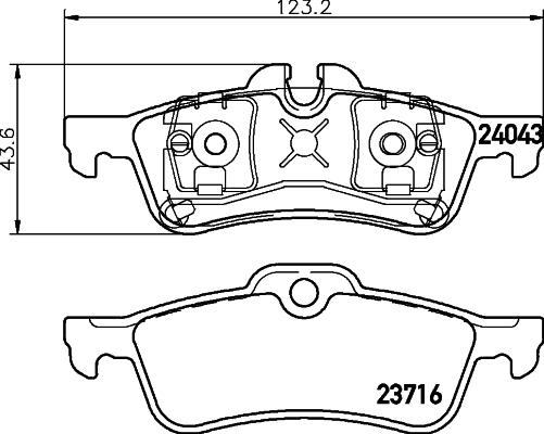 Pagid T1450 - Комплект спирачно феродо, дискови спирачки vvparts.bg