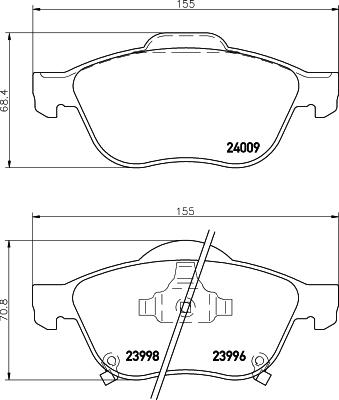 Pagid T1418 - Комплект спирачно феродо, дискови спирачки vvparts.bg