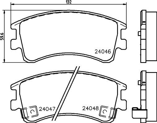 Pagid T1429 - Комплект спирачно феродо, дискови спирачки vvparts.bg