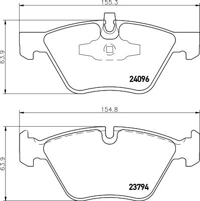 Pagid T1509 - Комплект спирачно феродо, дискови спирачки vvparts.bg