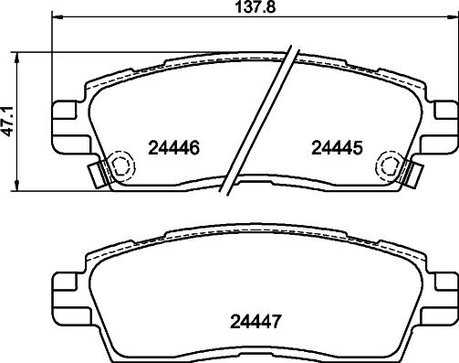 Pagid T1646 - Комплект спирачно феродо, дискови спирачки vvparts.bg