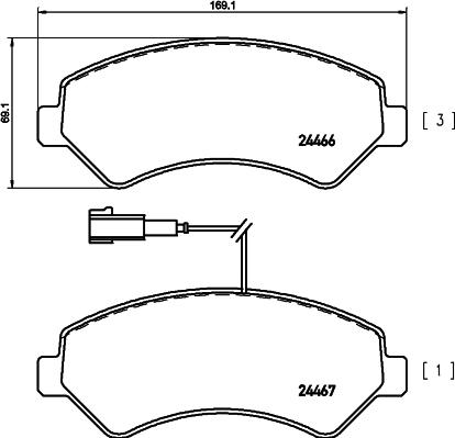 Pagid T1656 - Комплект спирачно феродо, дискови спирачки vvparts.bg