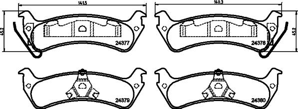 Pagid T1614 - Комплект спирачно феродо, дискови спирачки vvparts.bg