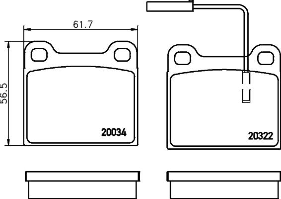 Pagid T1060 - Комплект спирачно феродо, дискови спирачки vvparts.bg