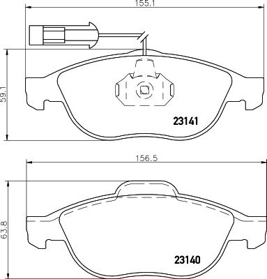 Pagid T1150 - Комплект спирачно феродо, дискови спирачки vvparts.bg