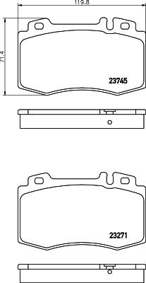 Pagid T1318 - Комплект спирачно феродо, дискови спирачки vvparts.bg