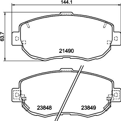 Pagid T1323 - Комплект спирачно феродо, дискови спирачки vvparts.bg