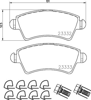 Pagid T1295 - Комплект спирачно феродо, дискови спирачки vvparts.bg