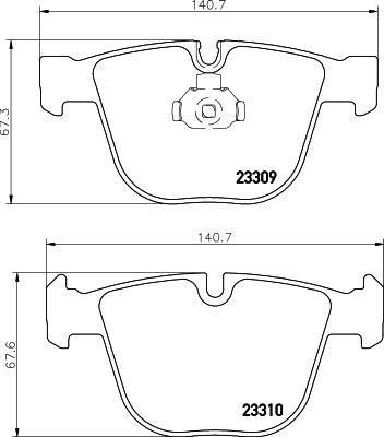 Pagid T1293 - Комплект спирачно феродо, дискови спирачки vvparts.bg