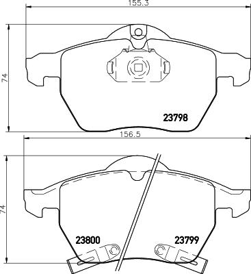 Pagid T1203 - Комплект спирачно феродо, дискови спирачки vvparts.bg