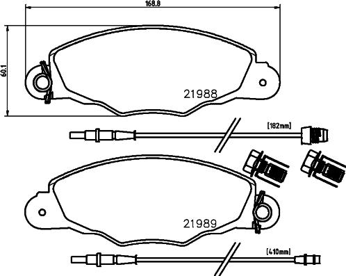 Pagid T1288 - Комплект спирачно феродо, дискови спирачки vvparts.bg