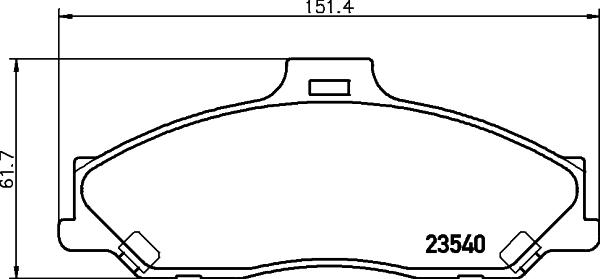 Pagid T1282 - Комплект спирачно феродо, дискови спирачки vvparts.bg