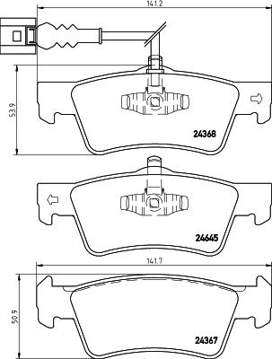 Pagid T1758 - Комплект спирачно феродо, дискови спирачки vvparts.bg