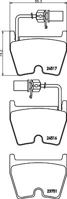 Pagid T1780 - Комплект спирачно феродо, дискови спирачки vvparts.bg