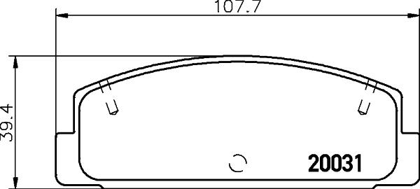 BOSCH BP144 - Комплект спирачно феродо, дискови спирачки vvparts.bg