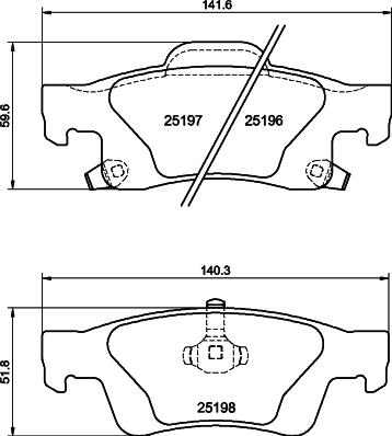 Pagid T3162 - Комплект спирачно феродо, дискови спирачки vvparts.bg