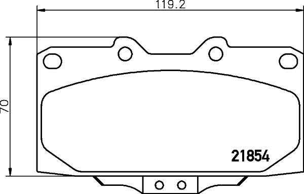 Pagid T3116 - Комплект спирачно феродо, дискови спирачки vvparts.bg