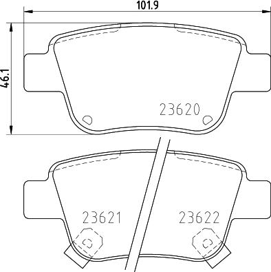 Pagid T3130 - Комплект спирачно феродо, дискови спирачки vvparts.bg