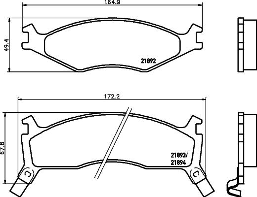 Pagid T3127 - Комплект спирачно феродо, дискови спирачки vvparts.bg