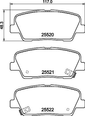 Pagid T2909 - Комплект спирачно феродо, дискови спирачки vvparts.bg