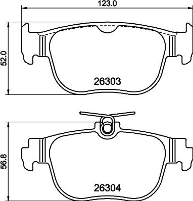 Pagid T2904 - Комплект спирачно феродо, дискови спирачки vvparts.bg