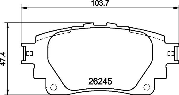 Pagid T2907 - Комплект спирачно феродо, дискови спирачки vvparts.bg