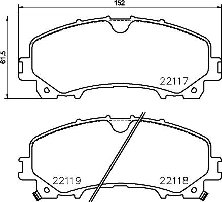 Pagid T2426 - Комплект спирачно феродо, дискови спирачки vvparts.bg