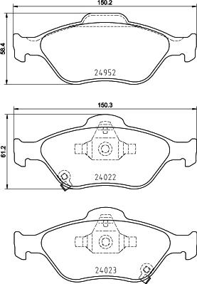 Pagid T2548 - Комплект спирачно феродо, дискови спирачки vvparts.bg