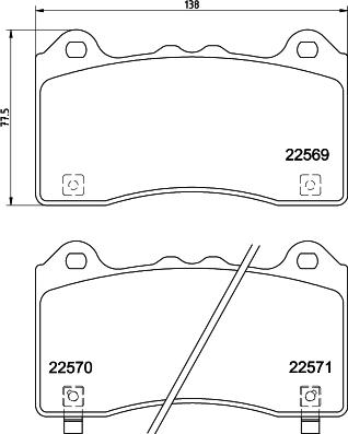 Pagid T2586 - Комплект спирачно феродо, дискови спирачки vvparts.bg