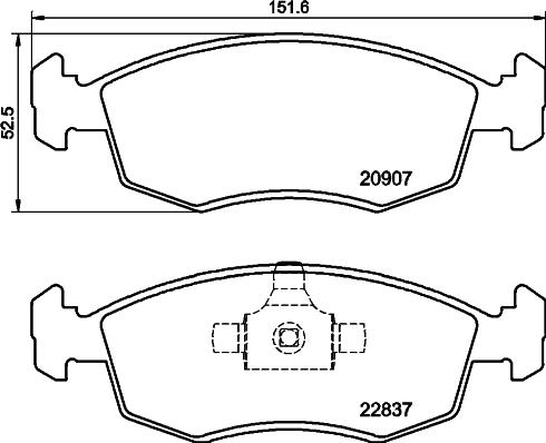 Pagid T2681 - Комплект спирачно феродо, дискови спирачки vvparts.bg