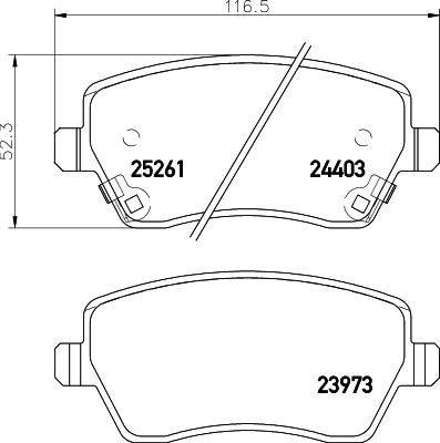 Pagid T2087 - Комплект спирачно феродо, дискови спирачки vvparts.bg