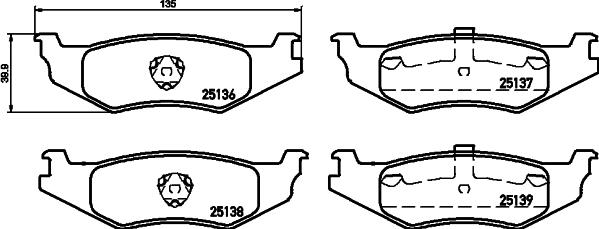 Pagid T2032 - Комплект спирачно феродо, дискови спирачки vvparts.bg