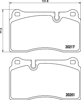 Pagid T2071 - Комплект спирачно феродо, дискови спирачки vvparts.bg