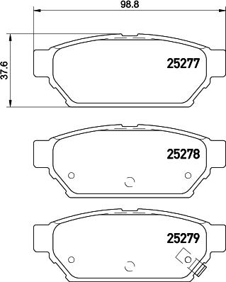 Pagid T2135 - Комплект спирачно феродо, дискови спирачки vvparts.bg