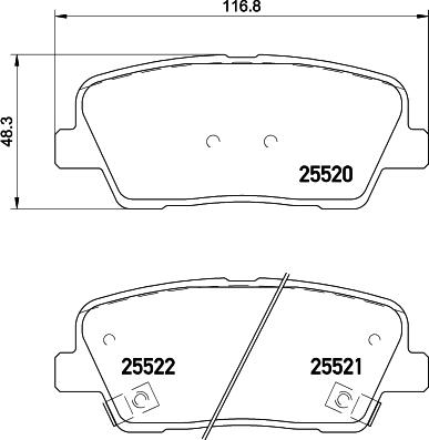 Pagid T2384 - Комплект спирачно феродо, дискови спирачки vvparts.bg