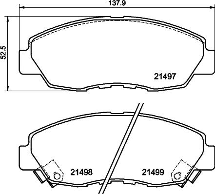 Pagid T2844 - Комплект спирачно феродо, дискови спирачки vvparts.bg