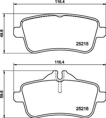 Pagid T2830 - Комплект спирачно феродо, дискови спирачки vvparts.bg