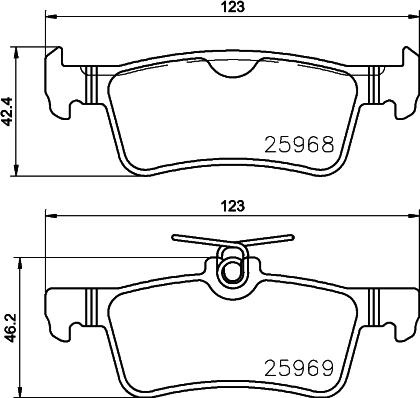 Pagid T2392 - Комплект спирачно феродо, дискови спирачки vvparts.bg