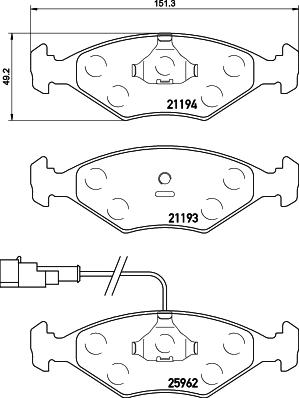 Pagid T2339 - Комплект спирачно феродо, дискови спирачки vvparts.bg