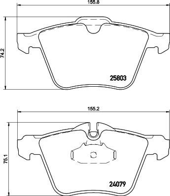 Pagid T2266 - Комплект спирачно феродо, дискови спирачки vvparts.bg