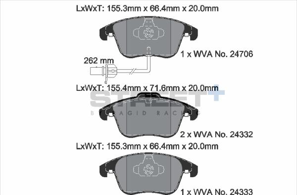 PAGID Racing T8090SP2001 - Комплект спирачно феродо, дискови спирачки vvparts.bg