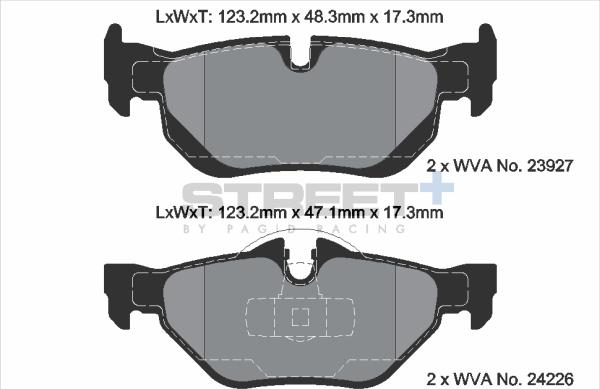 PAGID Racing T8051SP2001 - Комплект спирачно феродо, дискови спирачки vvparts.bg