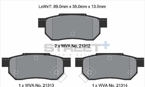 PAGID Racing T8004SP2001 - Комплект спирачно феродо, дискови спирачки vvparts.bg