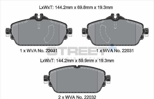 PAGID Racing T8008SP2001 - Комплект спирачно феродо, дискови спирачки vvparts.bg