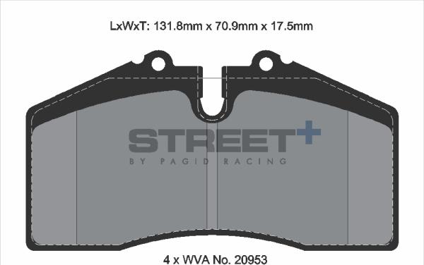 PAGID Racing T8003SP2001 - Комплект спирачно феродо, дискови спирачки vvparts.bg