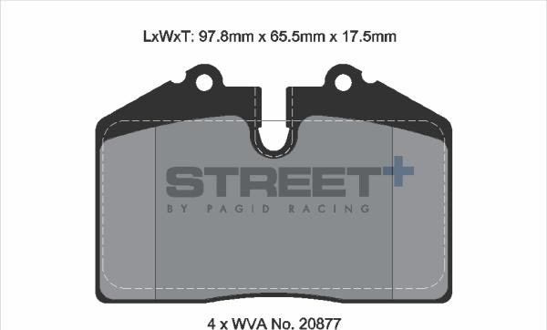 PAGID Racing T8002SP2001 - Комплект спирачно феродо, дискови спирачки vvparts.bg