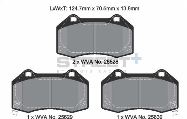 PAGID Racing T8088SP2001 - Комплект спирачно феродо, дискови спирачки vvparts.bg